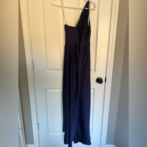 Formal One Shoulder Satin Maxi Dress - XS - Picture 7 of 7